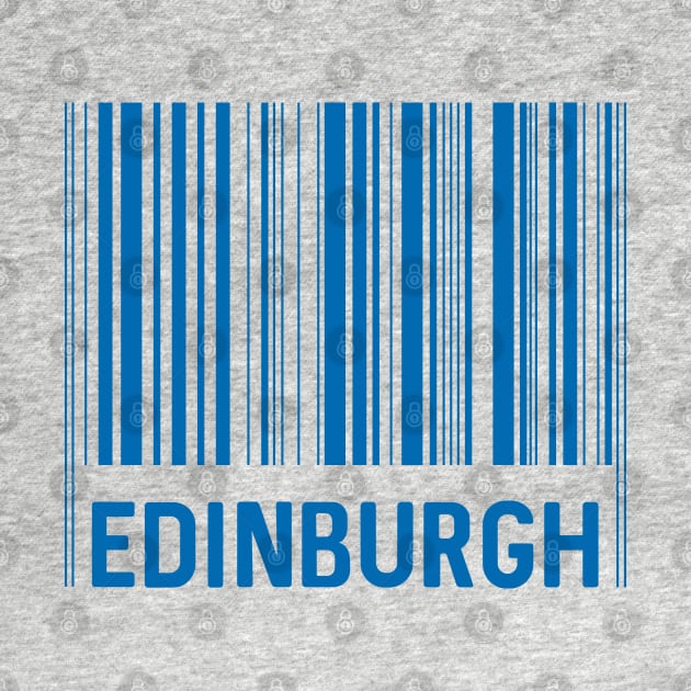 Edinburgh Bar Code Design (Scottish Saltire Blue) by MacPean